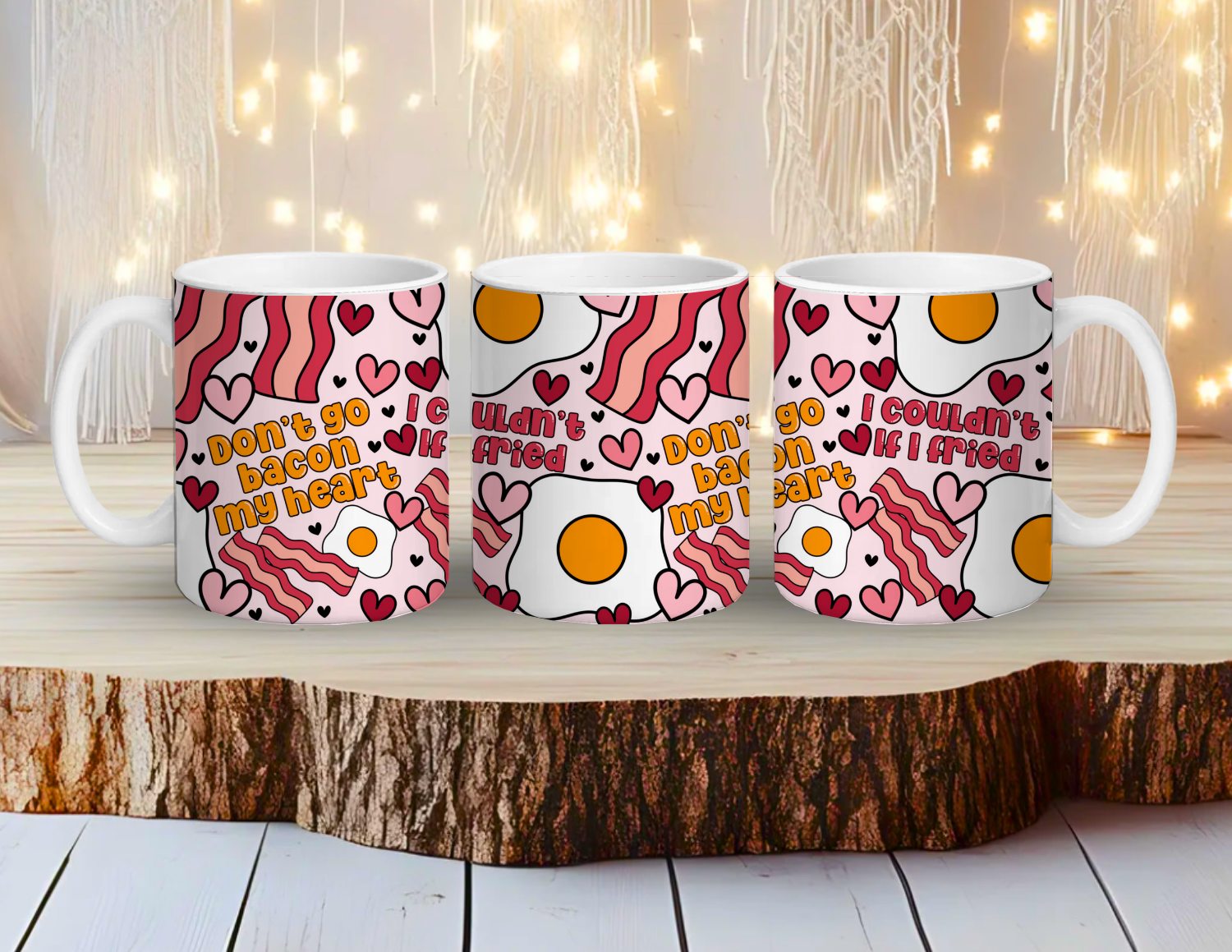 Don't Go Bacon My Heart Mug | Funny Food Pun Gift