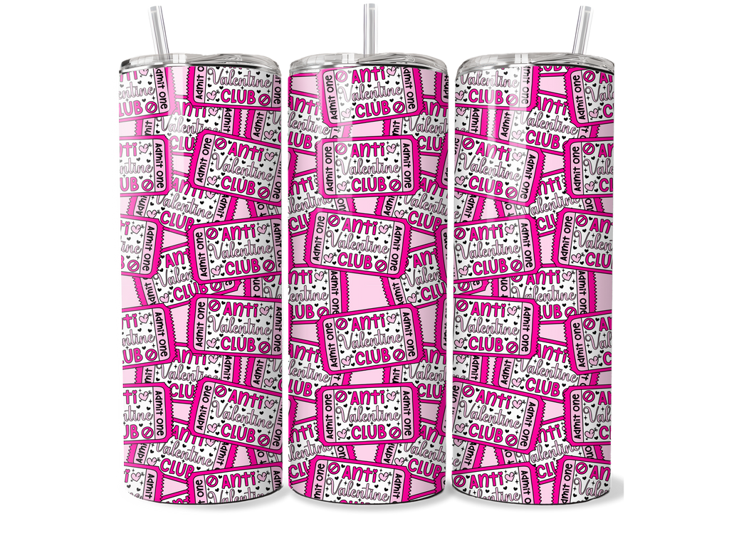 Anti Valentine Club 20oz Skinny Tumbler