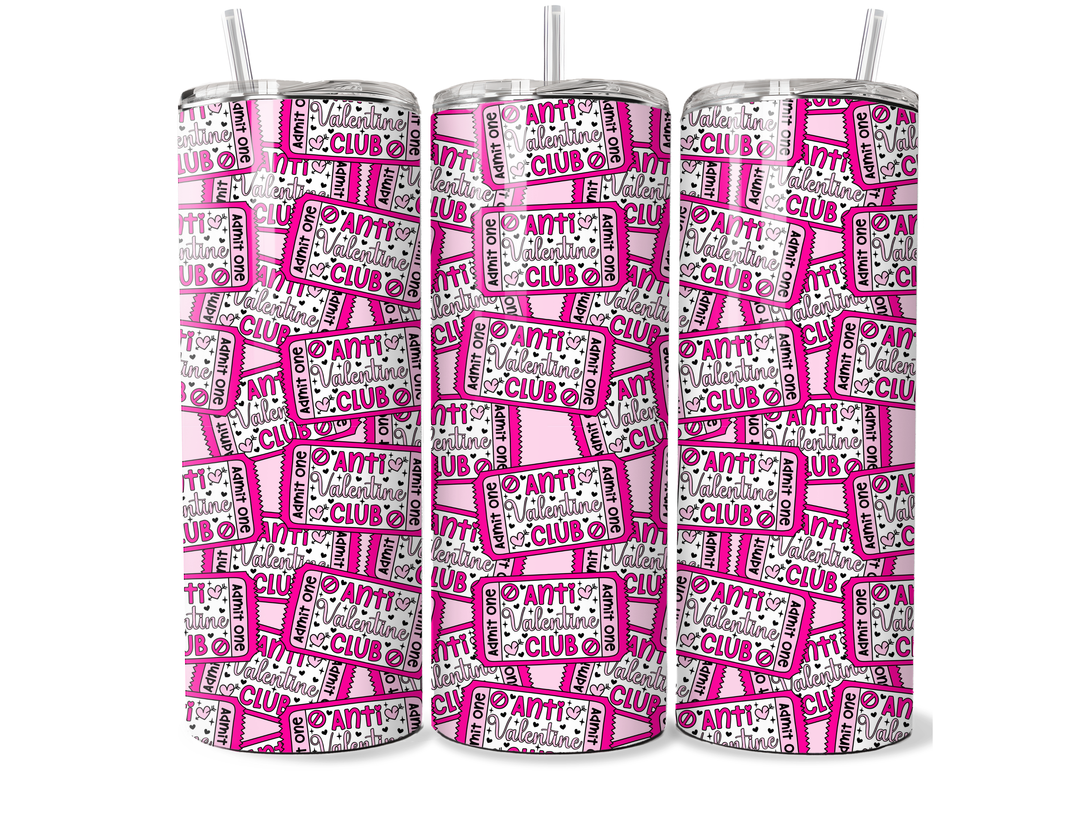 Anti Valentine Club 20oz Skinny Tumbler