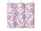 Pink Candy & Lollipop 20oz Skinny Tumbler