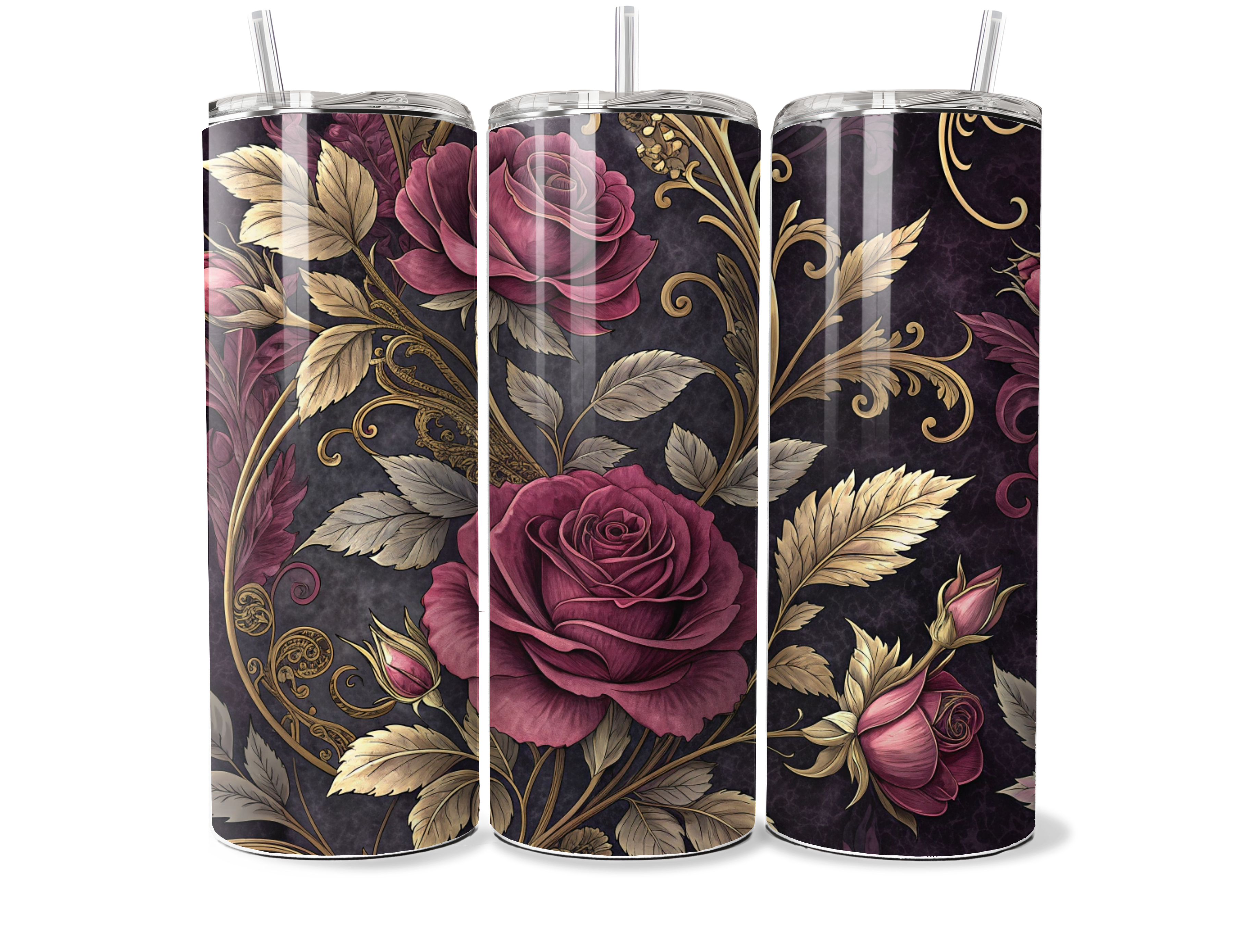 Elegant Vintage Rose 20oz Tumbler