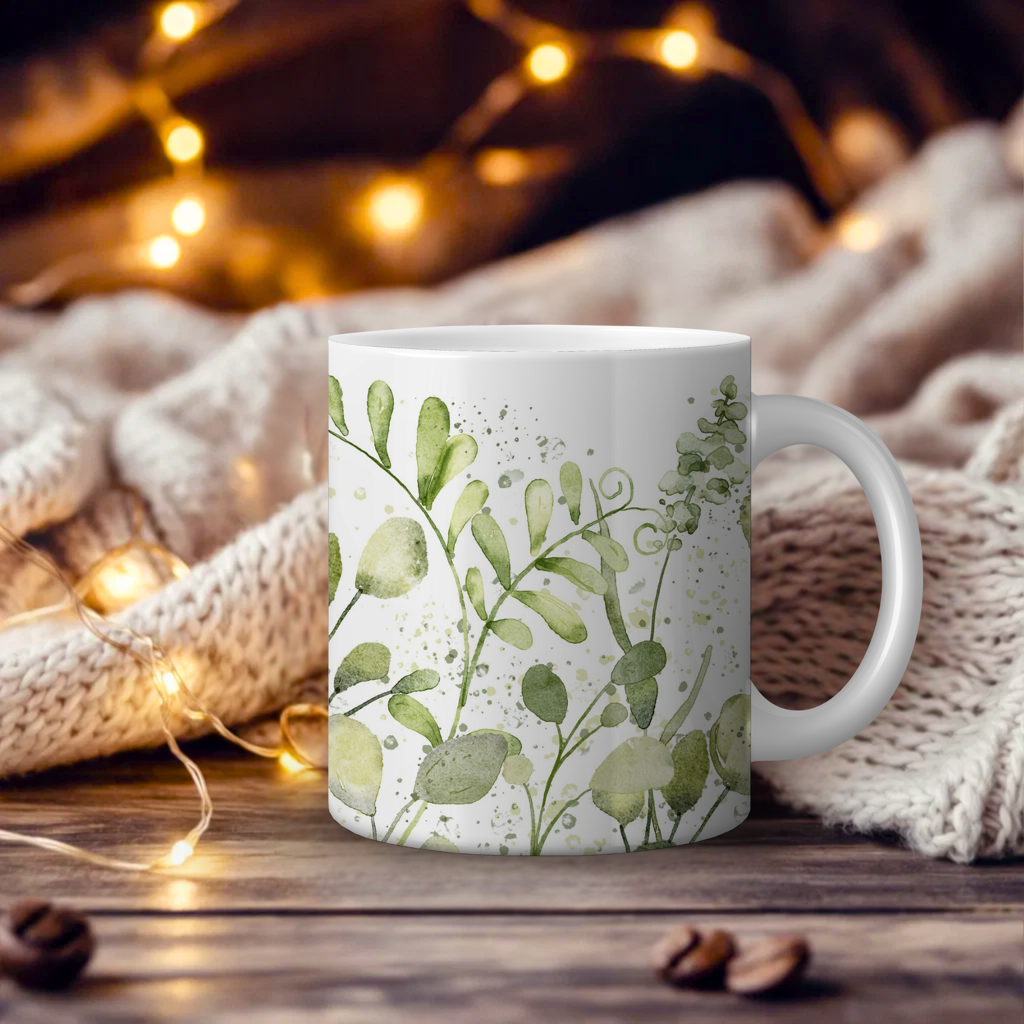 Eucalyptus Watercolour Mug