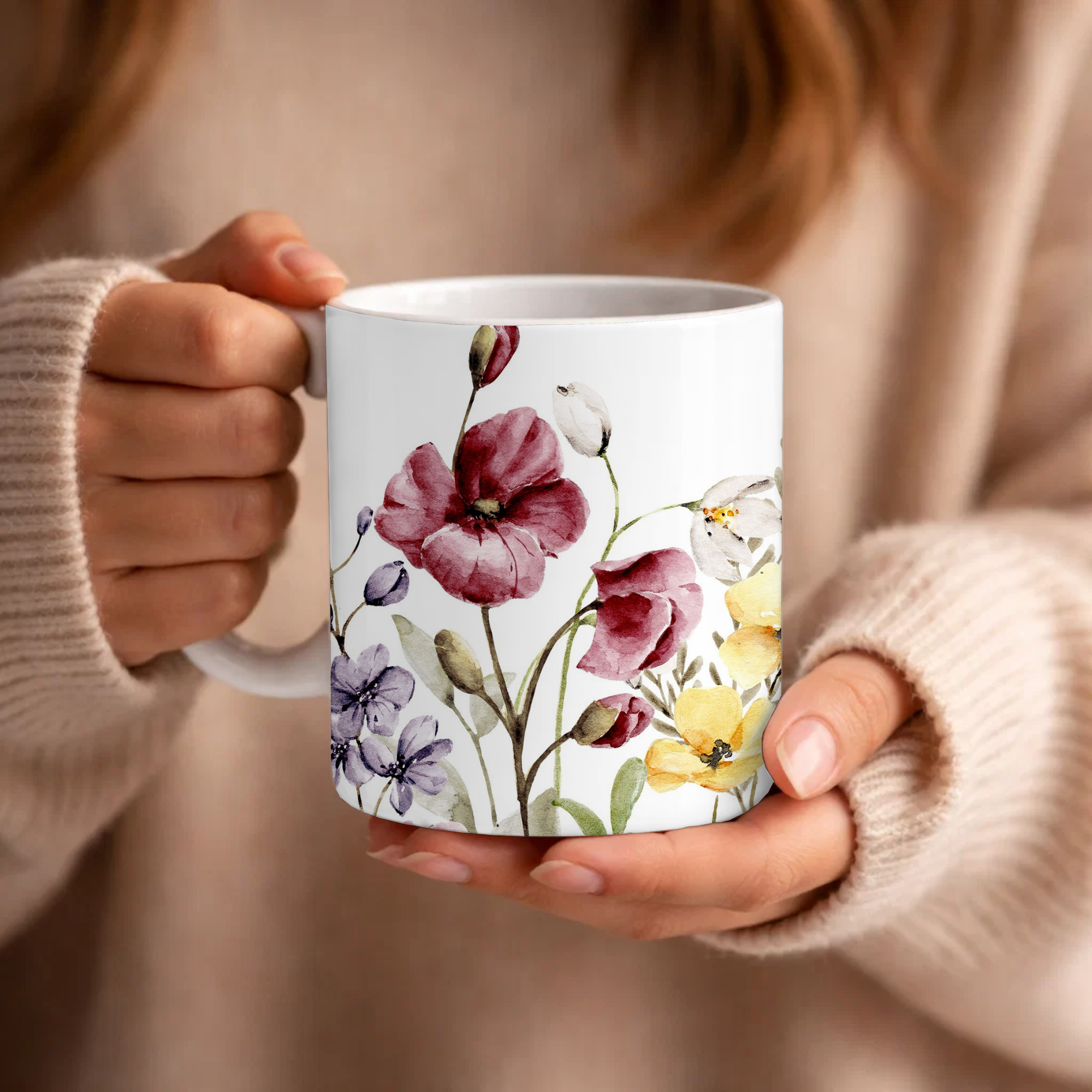 Wildflower Watercolour Mug