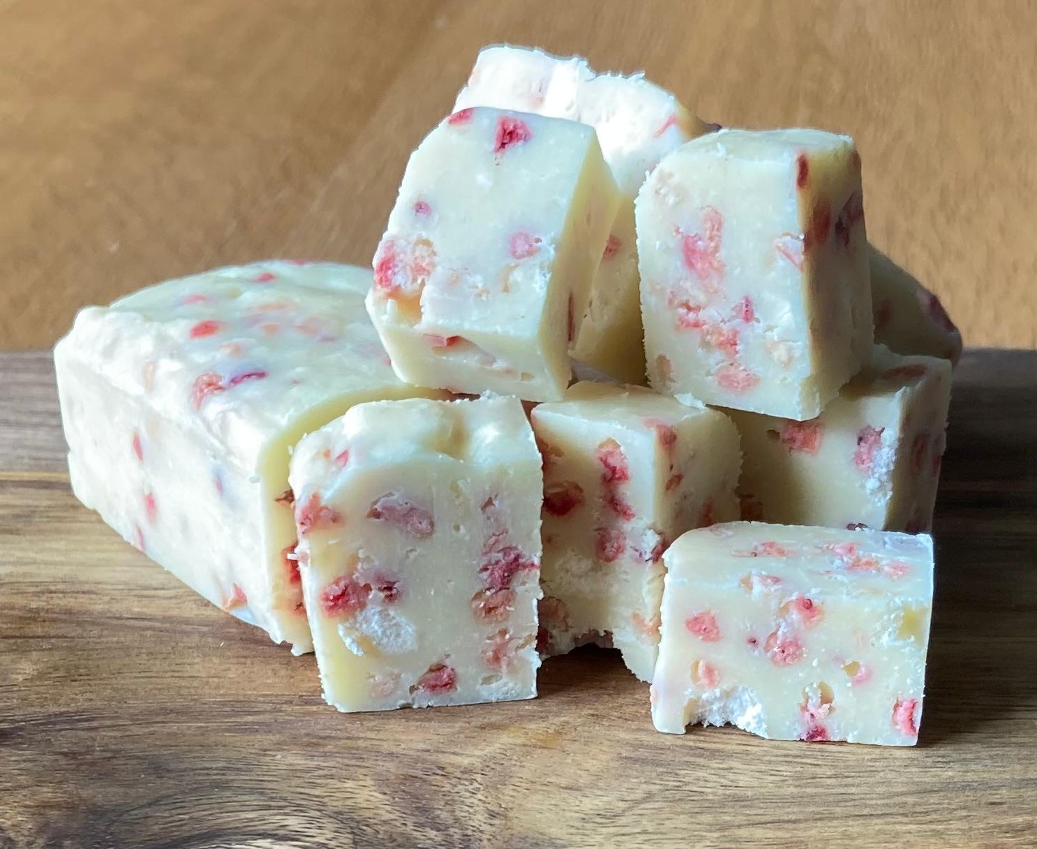 Strawberry Eton Mess Fudge