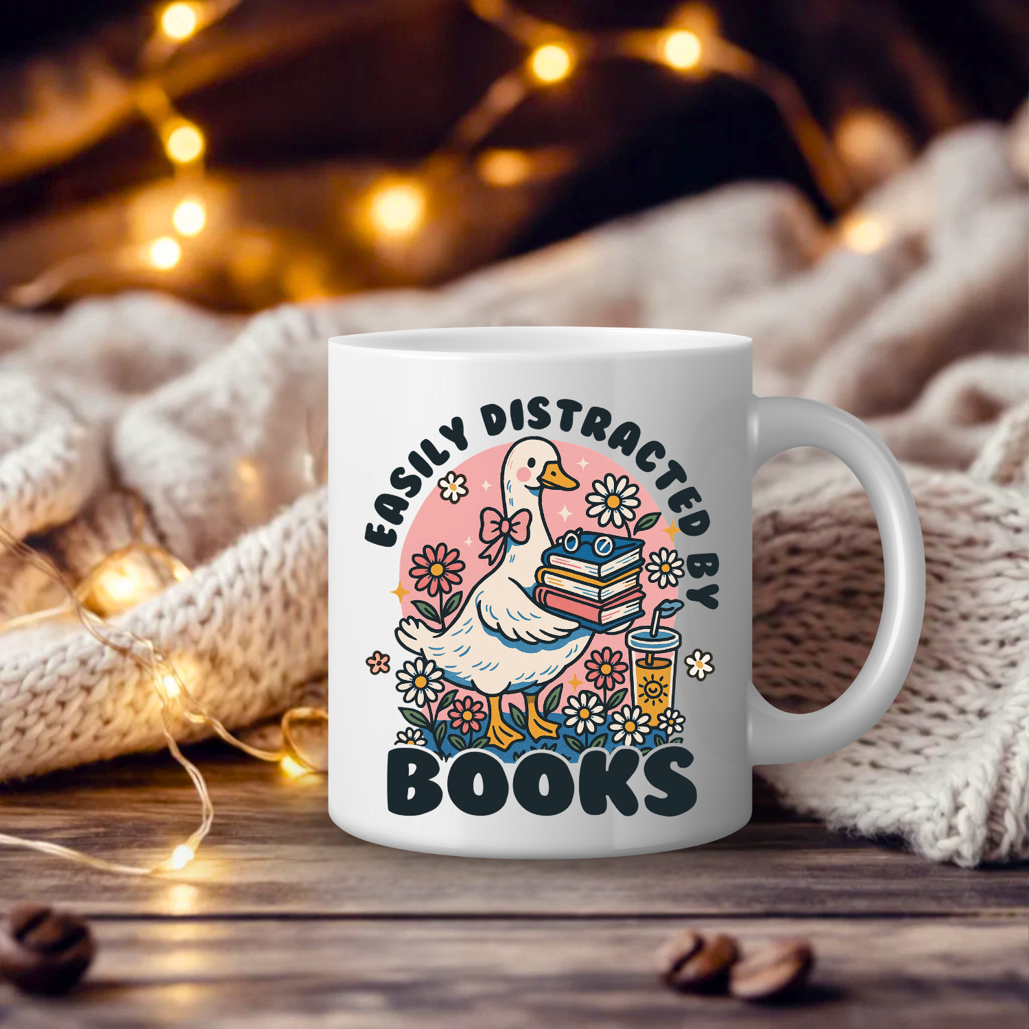 Easily Distracted By Books Mug