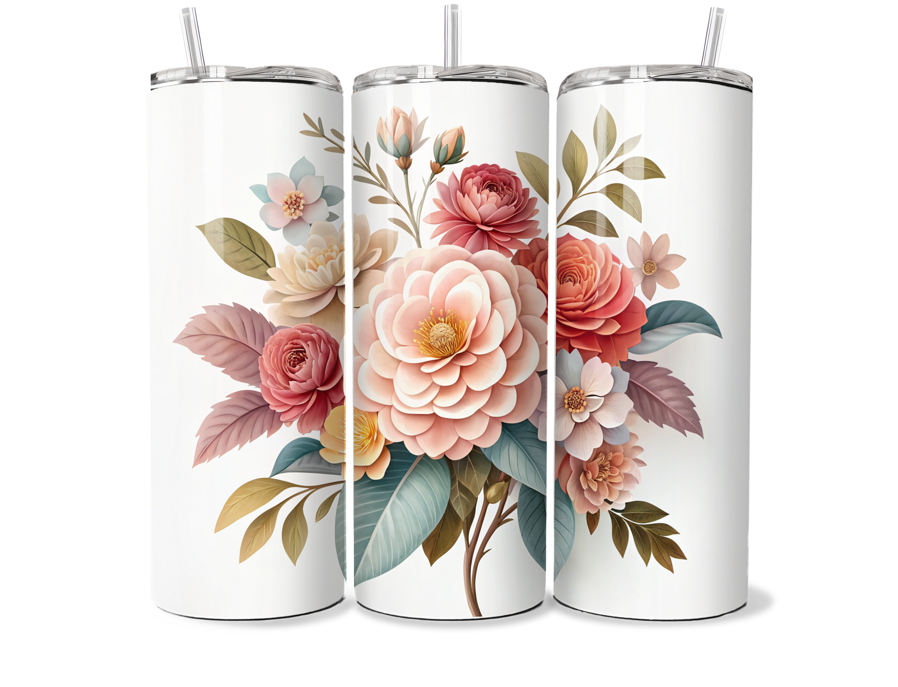Pastel Floral Bouquet 20oz Tumbler