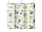 Football 20oz Tumbler - Goal & Shoot Design