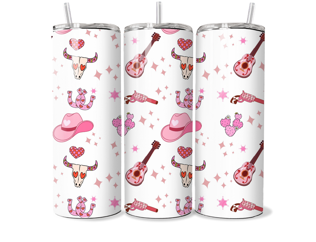 Pink Cowgirl Design 20oz Tumbler